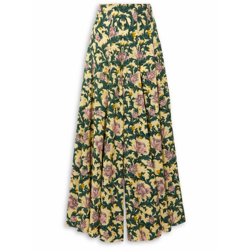 Gaita floral-print ECOVERO-blend jacquard wide-leg pants